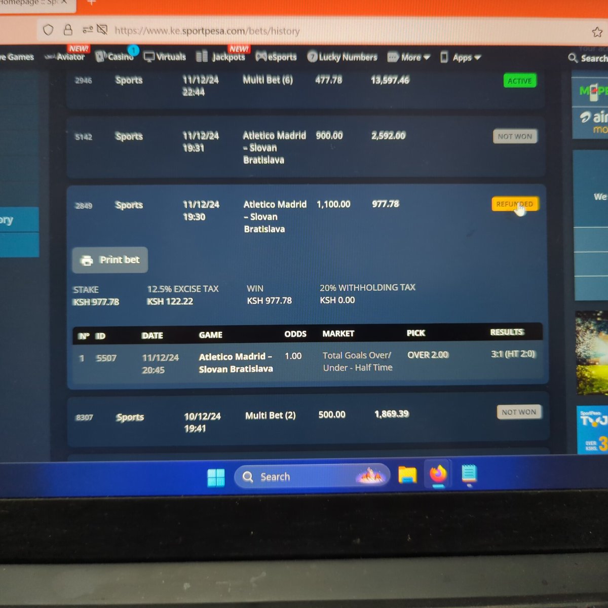 He_Man9's tweet photo. @SportPesa how is the refund calculated https://t.co/lRJ6kfSXPv