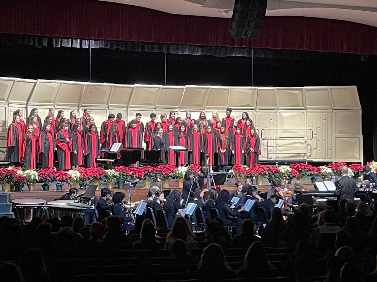 HCRHS Holiday Choral Concert.  The Pit Orchestra accompanying the Concert Choir.  Wonderful!