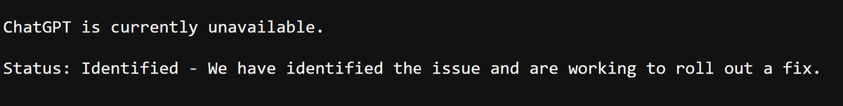 TechDozor's tweet photo. you mean I have to do it all myself now? #openaidown #chatgpt switching to #GrokAI https://t.co/UvCcCGqaG0