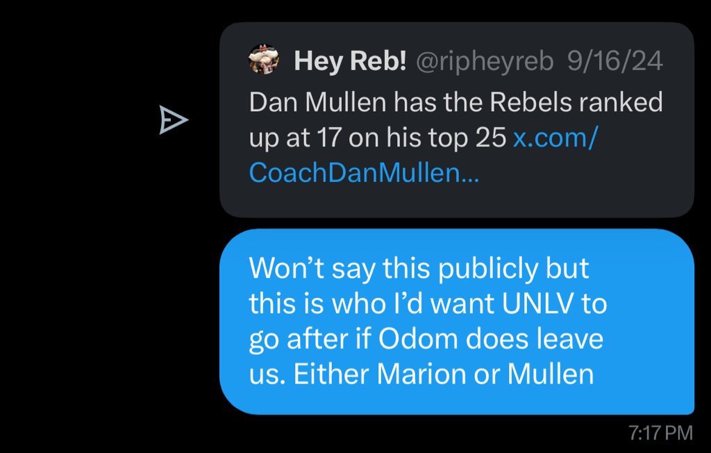 The Nostradamus’ of UNLV twitter <a href="/ripheyreb/">Hey Reb!</a> <a href="/Masked_Rebel/">The_Masked_Rebel</a> <a href="/vegasrebel19/">Professional UNR Hater (its so over) 🎰</a> 🤝🤝

@UNLVRebelGuy had it first. Just couldn’t say 🤫😈