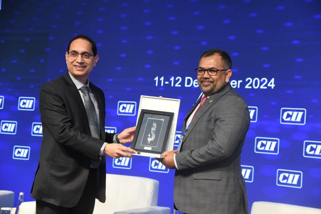 ForeignPolicyMV's tweet photo. Maldives Finance Minister @MoosaZameer participated in the opening plenary of the 'Global Economic Policy Forum 2024' in New Delhi, where he engaged in discussions on critical economic issues affecting global stability and growth. 

His involvement highlighted the Maldives' commitment to international collaboration on economic policy, focusing on sustainable development and equitable growth strategies.

The recent affirmation of the Maldives' CAA2 credit rating by Moody's reflects positively on the economic stewardship of Minister Zameer, acknowledging his efforts in navigating the country's economic challenges towards a more stable future under President @MMuizzu