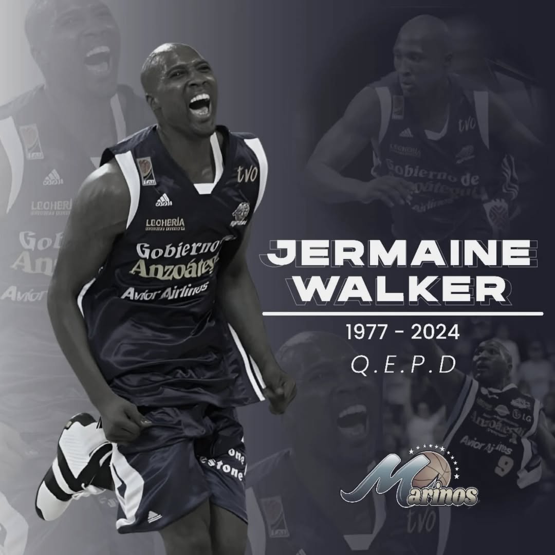blindadosalas1's tweet photo. #InMemoriam HA MUERTO JERMAINE WALKER 💔 Un grande de #Marinos y la #LPB falleció súbitamente esta tarde. Se desconocen las causas. #AirWalker fue tres veces campeón con el #AcorazadoOriental Tenía tan sólo 47 años. QEPD 😞🕊️

Foto: @marinosweb https://t.co/kZbo46mdhw