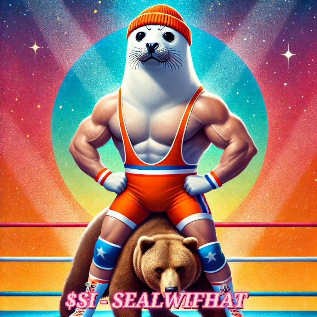 sicoinsol24's tweet photo. Sometimes you have to grease yourself up, throw on some spandex and top a bear. $SI #SEALWIFHAT the OG #memecoin champ always comes out on top.
#dom #Solana #crypto #nicepackage https://t.co/a6CfoWhKAa