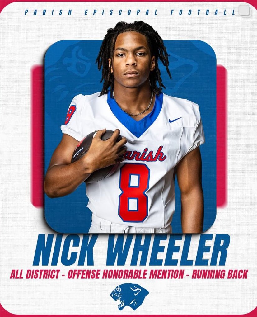 Nick Wheeler (@nick_wheelerr8) on Twitter photo Thankful to be recognized as a 1ST TEAM ALL-STATE and ALL-DISTRICT Safety/Linebackerโ๏ธ
(Played 2/3rds of season at Safety and 1/3 at LB)
Then an HONORABLE MENTION Runningbackโ๏ธ๐๐พ
<a href="/coachnovakov/">Coach Novakov</a> <a href="/RecruitParish/">RecruitParish</a> <a href="/daDBwhisperer/">Chet Brooks โDa DB Whispererโ</a> @coachgalusha Thankful to be recognized as a 1ST TEAM ALL-STATE and ALL-DISTRICT Safety/Linebackerโ๏ธ
(Played 2/3rds of season at Safety and 1/3 at LB)
Then an HONORABLE MENTION Runningbackโ๏ธ๐๐พ
<a href="/coachnovakov/">Coach Novakov</a> <a href="/RecruitParish/">RecruitParish</a> <a href="/daDBwhisperer/">Chet Brooks โDa DB Whispererโ</a> @coachgalusha