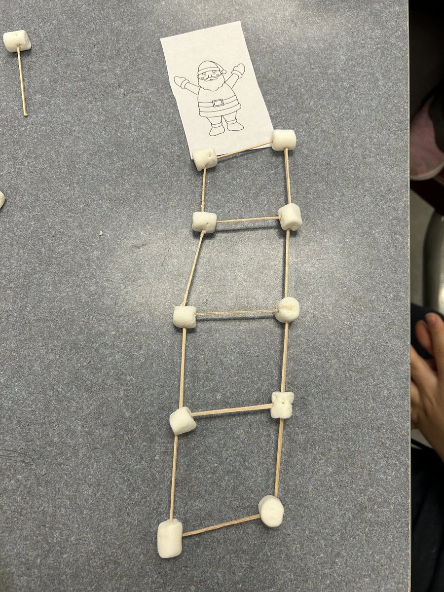 STREAM fun with Ms. Libonati!!
STREAM fun with Ms. Libonati...Students in grades 1 and 2 used marshmallows and toothpicks to design structures to house Santa’s reindeer or help Santa climb down chimneys.
🌲🌲🌲