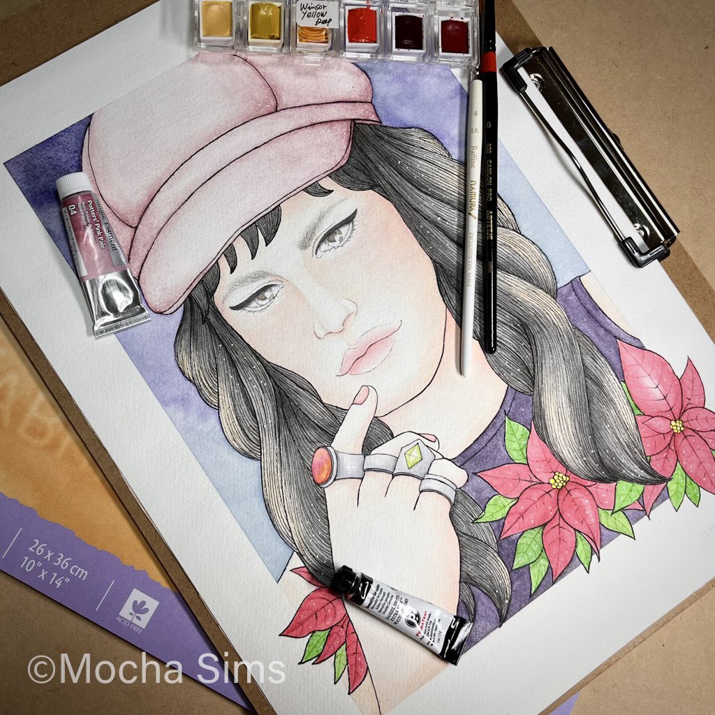 sims_mocha's tweet photo. 『予期せぬポインセチア』
失敗箇所をポインセチアにトランスフォーム🤭
私の場合: ぶっつけ本番ペンスケッチでも変換は日常茶飯事だけど、人物描きになると限りなく知恵熱🤒😂
色々含みで、圧倒的に枚数不足な件🫠
#水彩画 #SimsArt
ファブリアーノアルティスティコ 26x36cm https://t.co/6iWEbcs38G