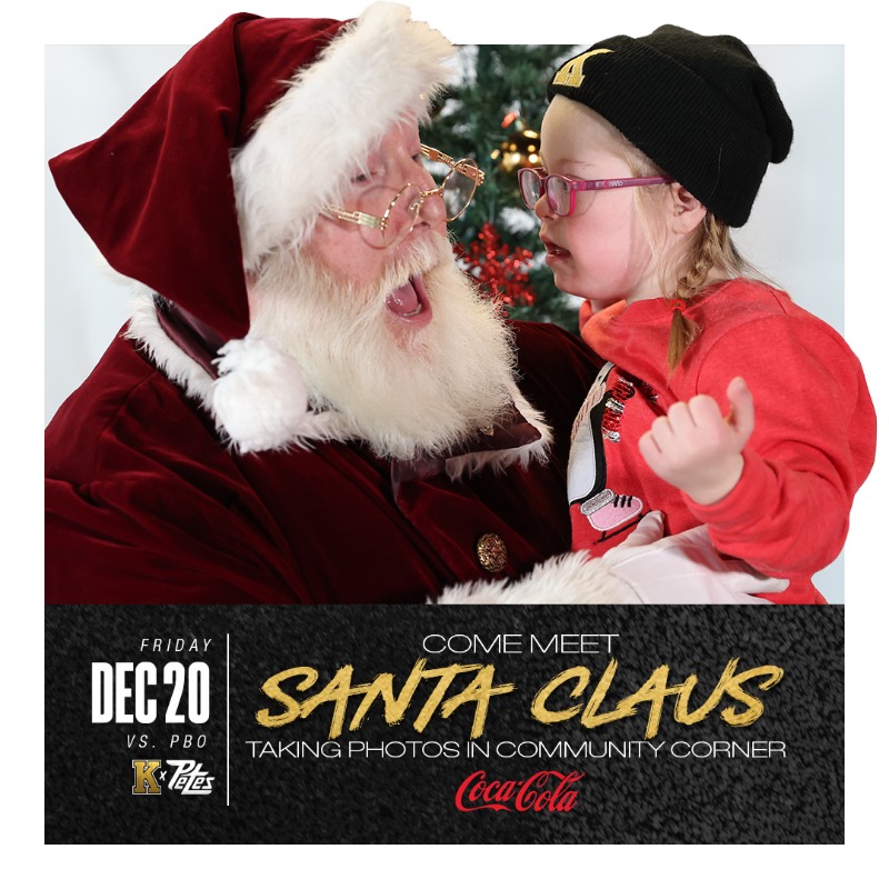 KingstonFronts's tweet photo. Join the Kingston Frontenacs for festive hockey fun on Friday, December 20th! Cheer us on against the Peterborough Petes at our Holiday Game, featuring Santa, giveaways, and family fun. Get your tickets now!