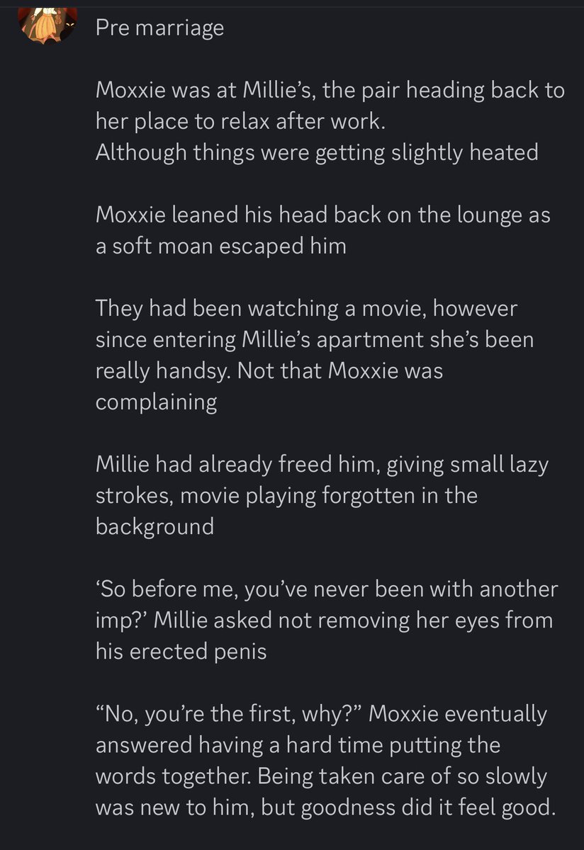 ViolaAfterdark's tweet photo. M&amp;M having a good time as Millie shows Moxxie what imp tongues can really do 🤭 https://t.co/fgxcraS56h