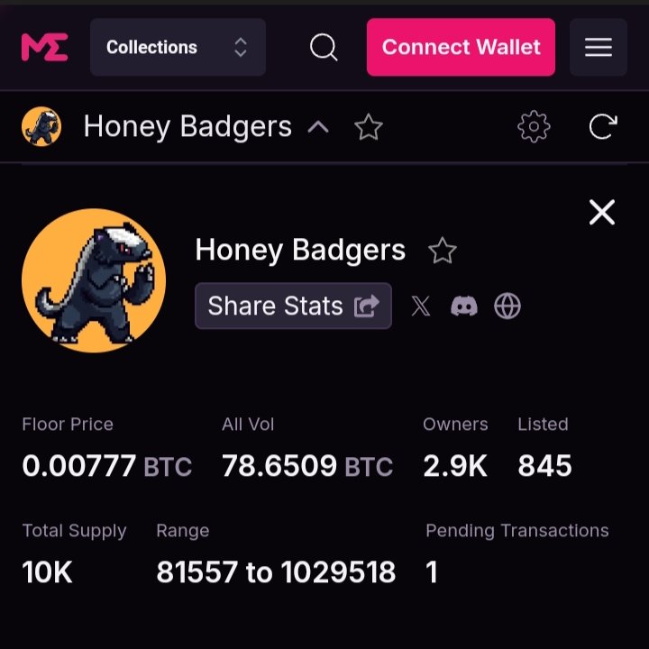Ngl, a little stimmy from <a href="/MagicEden/">Magic Eden 🪄</a> for creating a collection with 78 BTC of volume (6 figures in revenue for ME) would be pretty dope 😛

Can we make that happen?
<a href="/ZhuoxunYin/">ZEDD</a> <a href="/MagicEden/">Magic Eden 🪄</a>

As we say in portuguese:
"O não eu já tenho" jahaha

Very thankful for my 774 $ME allo tho!
