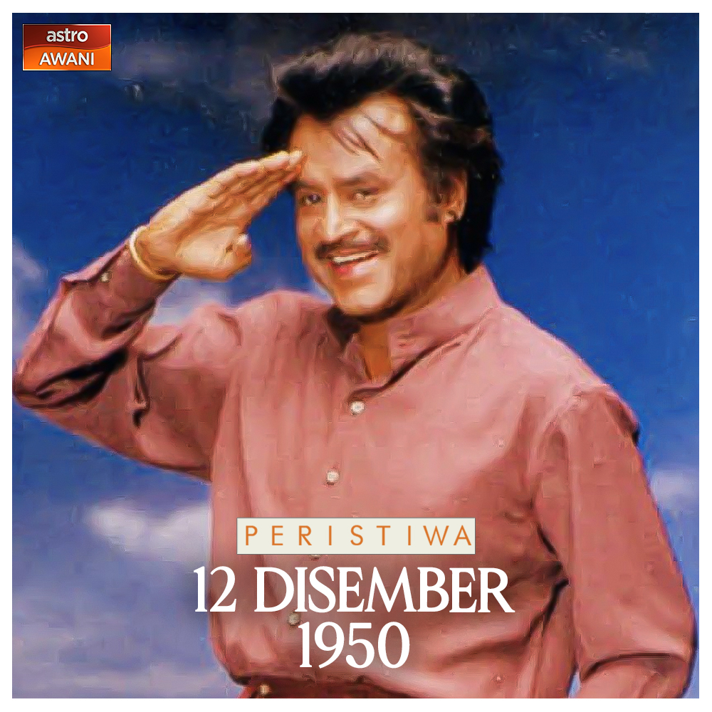 501Awani's tweet photo. Hari ini 74 tahun yang lalu, bintang filem Tamil, Rajinikanth dilahirkan.

Beliau lahir dengan nama Shivaji Rao Gaekwad di Bangalore, anak bongsu daripada 4 beradik. Bapanya konstabel polis & ibunya suri rumah, dibesarkan dengan bertutur bahasa Marathi di rumah & Kannada di luar. Ketika masih bersekolah, beliau didaftar ke sebuah biara Ramakrishna di mana selain belajar ilmu rohani, beliau mula berlakon dalam persembahan pentas. Tamat sekolah, pelbagai kerja dilakukan termasuk menjadi kuli.

Kemudian beliau bekerja sebagai konduktor bas, sambil terus giat bermain teater sebelum mengambil kursus lakonan di Institut Filem Madras. Walau tak disokong keluarga, beliau diberi galakan & sokongan kewangan oleh sahabatnya. Ketika menuntut di institut itu, bakatnya dikesan pengarah filem Tamil K. Balanchander yang memberikannya nama pentas ‘Rajinikanth’. Beliau juga menasihati Rajini supaya belajar bertutur bahasa Tamil, yang pantas diturutinya.

Lepas diberi debut oleh Balachander dalam filemnya “Apoorva Raagangal” (1975), Rajini mula mengorak langkah dengan watak-watak antagonis sebelum diberi peranan utama & mengukuhkan kariernya dalam sinema Tamil. “Billa” (1980) melonjak namanya selaku bintang & memberinya imej hero aksi. Filem hit seterusnya - “Annaamalai” (1992), “Baashha” (1995), “Muthu” (1995) & “Padayappa” (1999) mengukuhkan statusnya sebagai ‘separa dewa’ di Tamil Nadu.

Lepas beberapa tahun berehat, beliau kembali dengan “Chandramukhi” (2005), “Sivaji: The Boss” (2007) serta “Enthiran” (2010) & sekuelnya “2.0” (2018) yang mana kesemuanya antara filem India dengan kutipan tertinggi sepanjang zaman.

Sepanjang 5 dekad karier (masih aktif hingga hari ini), Rajini telah membintangi lebih 160 filem merangkumi bahasa Tamil, Hindi, Telugu, Kannada, Bengali & Malayalam. Beliau dianggap sebagai antara bintang filem paling berjaya & popular dalam sejarah perfileman India.

Stailnya serta baris dialognya yang padu menjadikan Rajini, yang digelar “Super Star” & “Thalaivar” (bererti ‘ketua’), seorang ikon kultus berpengaruh & disanjungi bukan sahaja di India malah serata dunia.

Sumber: Stars Unfolded, Britannica, I Love India

#PeristiwaHariIni