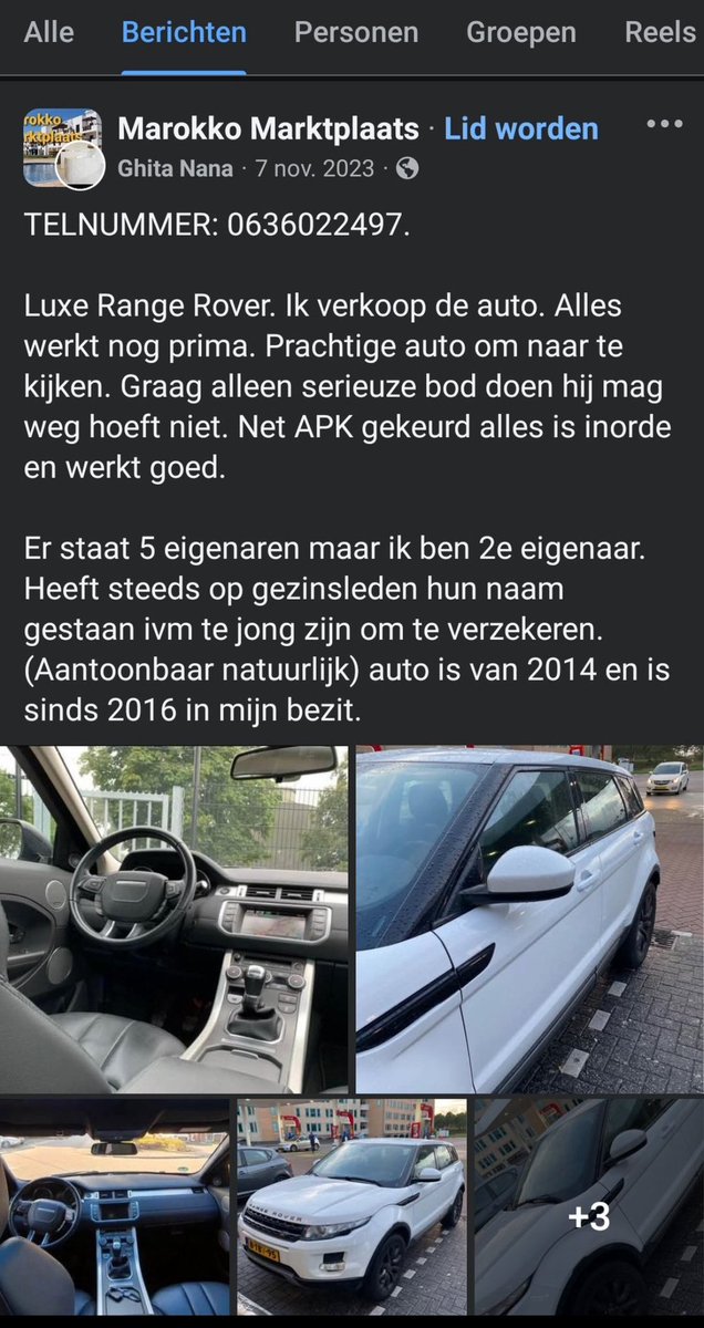 IngridC73's tweet photo. Het telefoonnummer in advertentie #RangeRover is inderdaad hetzelfde nummer als #bruidsmodezaak aan de #Tarwekamp te #DenHaag, waar de #explosie op gericht zou zijn volgens @POL_DenHaag. Het hoe en waarom blijft #speculeren. Op #socialemedia gaan verschillende verhalen rond. https://t.co/OO4kG6aoHU