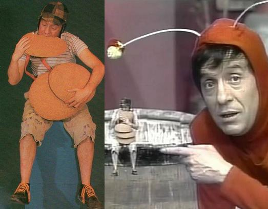 ForumChaves's tweet photo. O Chaves comendo as bolachas, antes e depois do efeito especial (chroma key).

#Chapolin https://t.co/s0gpsuJBBv