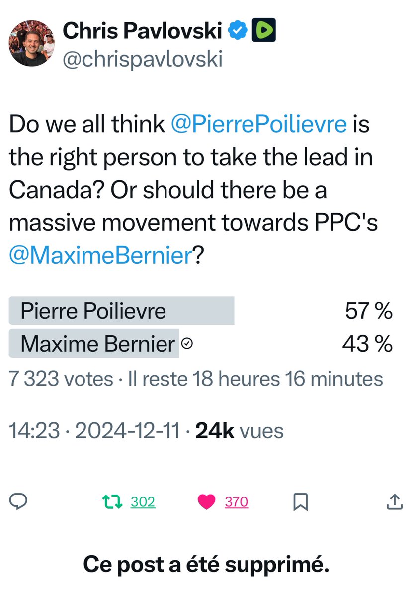 Maxime Bernier tweet media