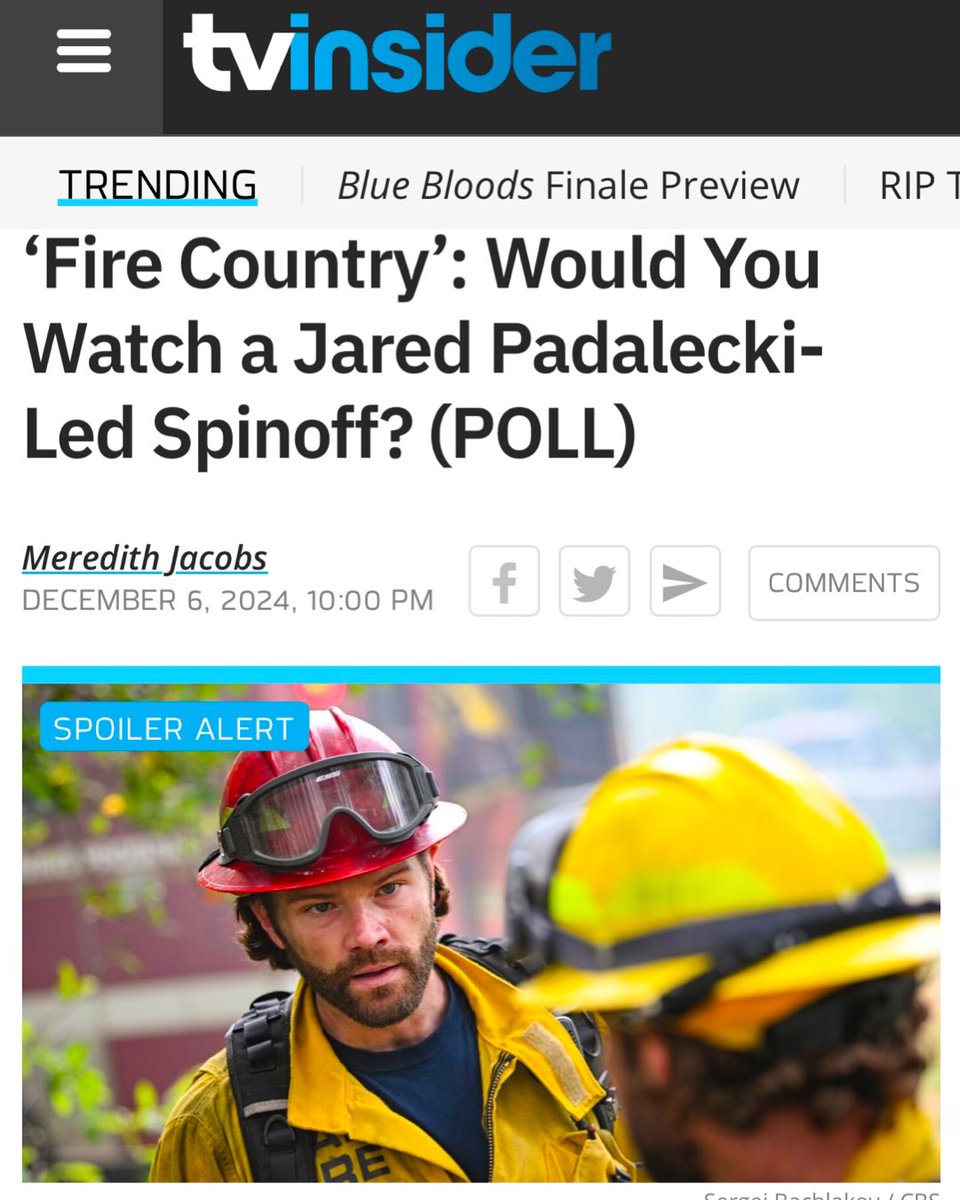 LET’S HELP JARED get a Fire Country spinoff! Please visit the link in bio to vote! 🔥 Via TV Insider 🔗 #firecountry #cbs JaredPadalecki 

➡️ Follow <a href="/thespnverse/">The SPN 'Verse</a> for more!