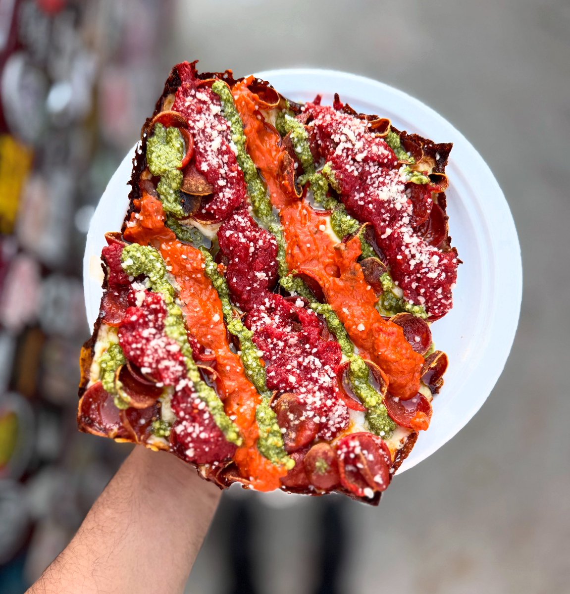 🍕♥️🧡💚🍕

#Detroitstylepizza #tri #Foodie #porn