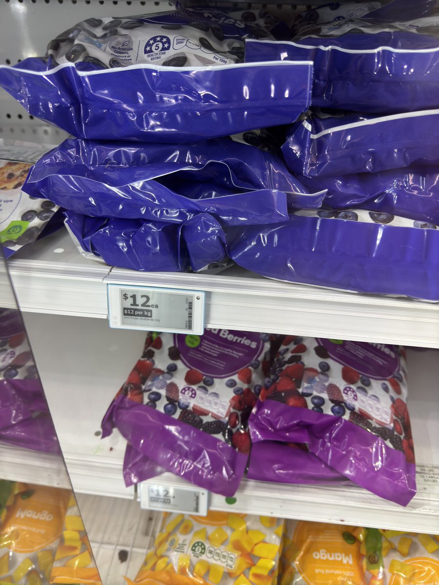AstroboyAL's tweet image. Who else is fed up with the coles @woolworths duopoly? Finally there is frozen blueberries stock back on the shelf, they put the price up by a dollar. A 9% increase from $11 previously.