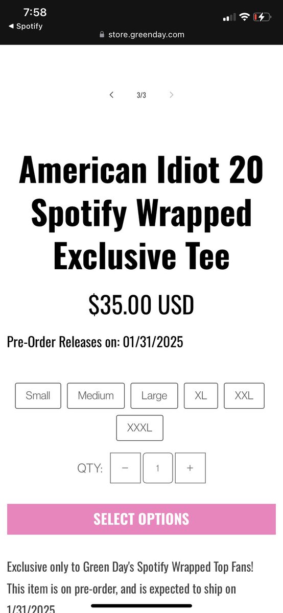 If <a href="/GreenDay/">Green Day</a> was one of your top artist in the <a href="/Spotify/">Spotify</a> wrapped, you can get this! Who is getting it?