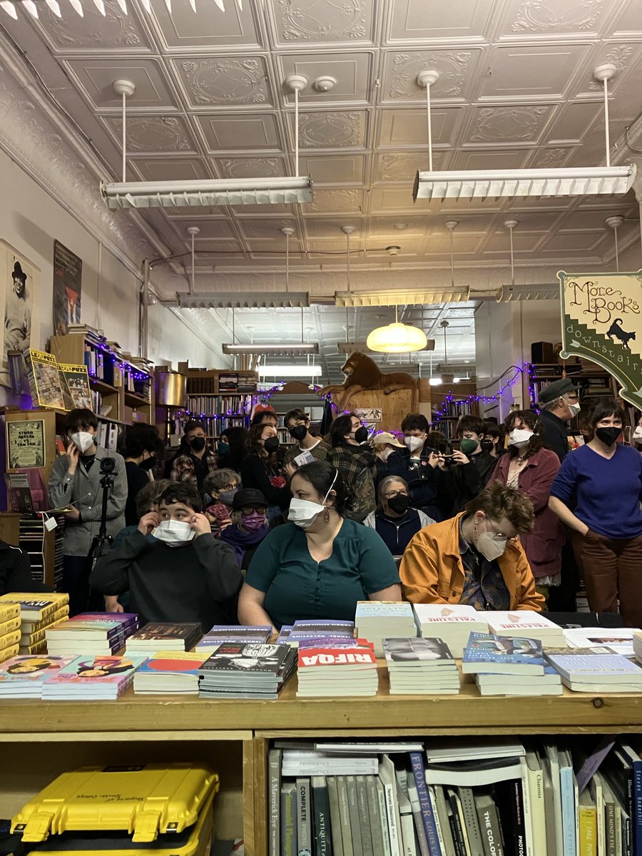 This is Bookends, a lesbian/trans bookshop in Florence, Mass that has raised $10,000 for Palestine this year. Ryn Hodes and I were proud to be in conversation about anti-Zionism and stopping this war, speaking to a packed house.