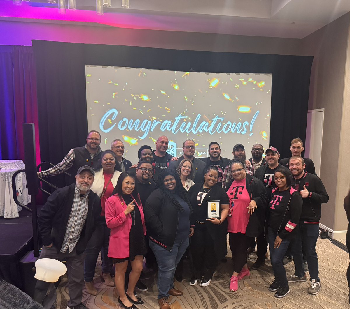 I’m so proud to announce that <a href="/TMobile/">T-Mobile</a> was once again named one of the Top Workplaces in the state of Oklahoma! Thank you to our teams for creating such an inclusive and collaborative environment across all parts of the organization in our state to earn this award.