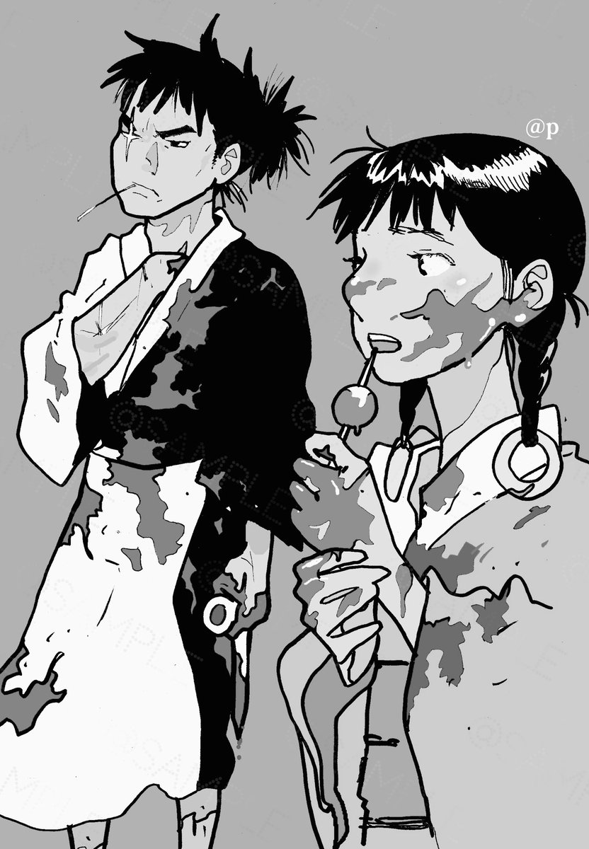 #むげにん
(こんなシーンはない)
返り血めちゃくちゃ浴びた(団子……)

なんか久々に描きました