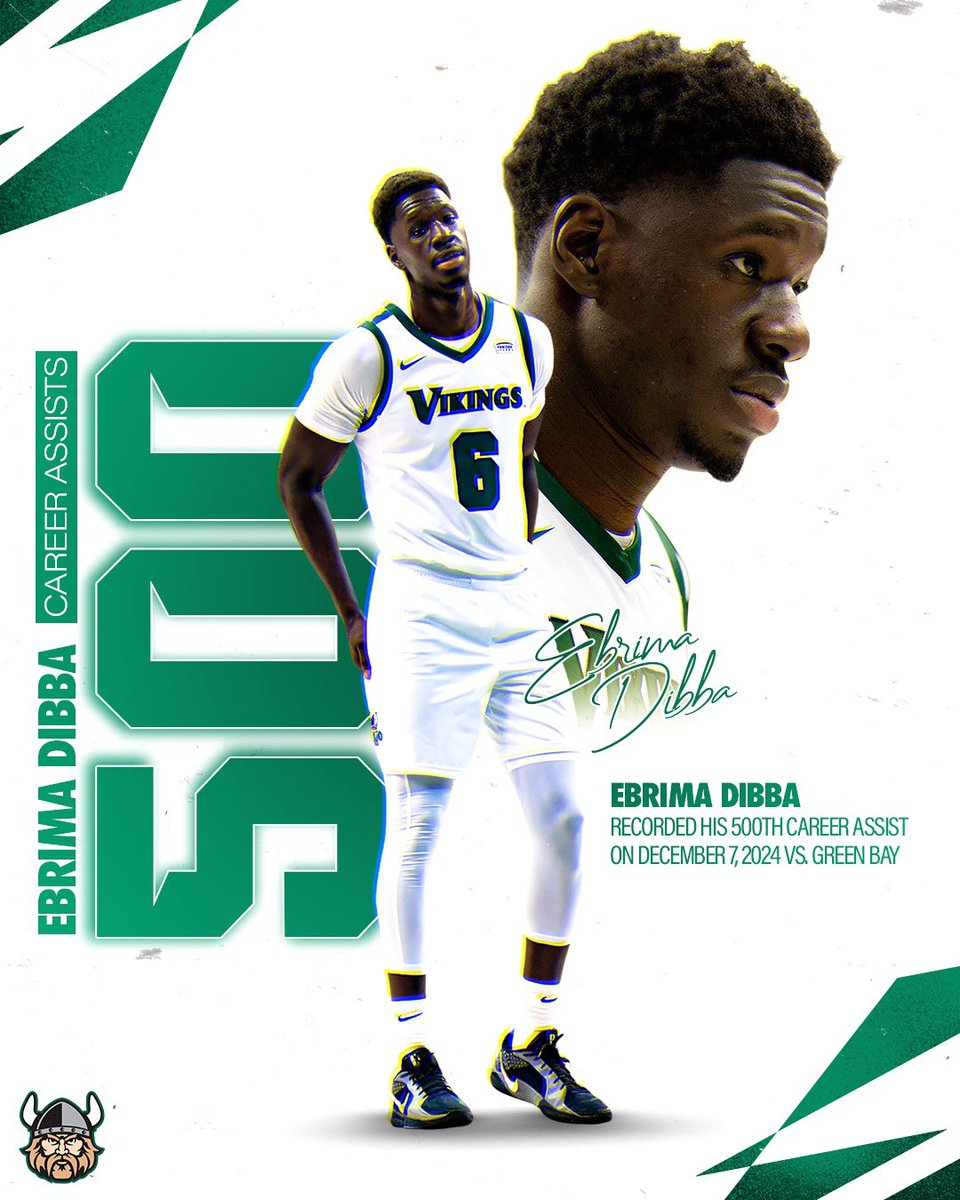 Cleveland State Men’s Basketball 🏀 (@csu_basketball) on Twitter photo 5️⃣0️⃣0️⃣ 𝘼𝙨𝙨𝙞𝙨𝙩𝙨
Congratulations <a href="/_EbrimaDibba/">Ebrima Dibba</a> for surpassing 500 assists this weekend!
#HEART | #GoVikes 5️⃣0️⃣0️⃣ 𝘼𝙨𝙨𝙞𝙨𝙩𝙨
Congratulations <a href="/_EbrimaDibba/">Ebrima Dibba</a> for surpassing 500 assists this weekend!
#HEART | #GoVikes