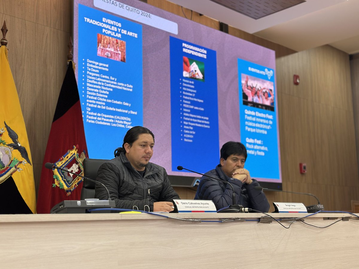 #Hoy | 📍 En la Comisión de Turismo y Fiestas, en nuestro rol fiscalizador, recibimos la comparecencia de varias entidades municipales para conocer los resultados de #FiestasdeQuito2024 y la programación para Navidad y Año Nuevo. 

#Turismo #DarioVicealcalde <a href="/MunicipioQuito/">Municipio de Quito</a>