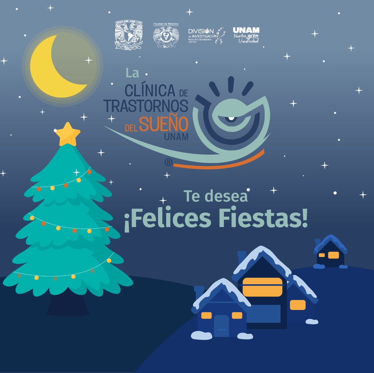 En la Clínica de Trastornos del Sueño les deseamos felices fiestas 🥳🎉