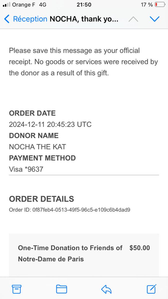 Hello my lovely stars ! 🌟

Today, a humble donation has been made to support Notre Dame de Paris. 🏰✨ 
While Nocha may not have a big budget right now, even those with little can give what they can. Because charity is about the heart, not the size of the gift.

Every small act