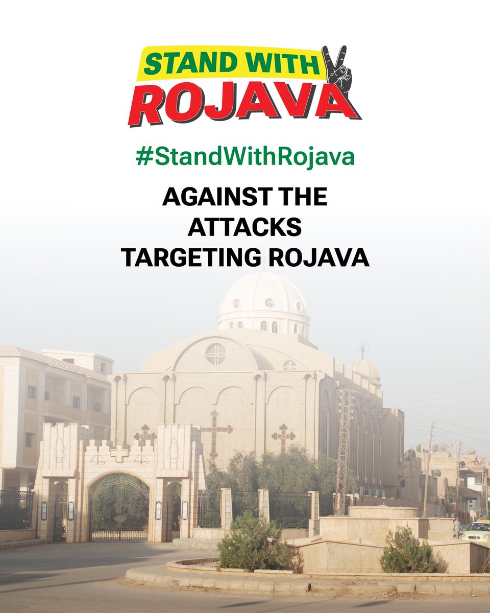 Aziz7AG's tweet photo. Por el modelo de vida democrático de Rojava.

Por la liberación de la mujer y la vida ecológica.

Contra los invasores que quieren un futuro oscuro para las personas.

Contra los ataques dirigidos a Rojava.

#StandWithRojava https://t.co/orWqeRtbRs