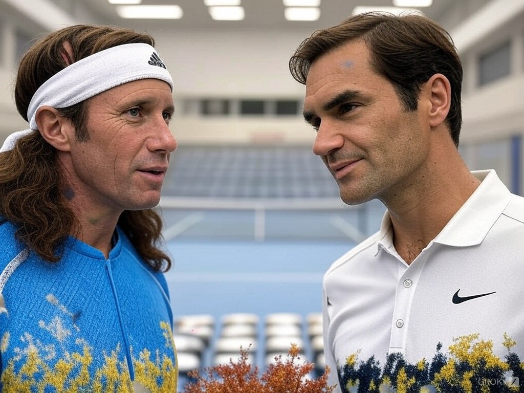 DiarioDelTenis's tweet image. Willy y Roger. 

#tenis #grok #vilas #federer