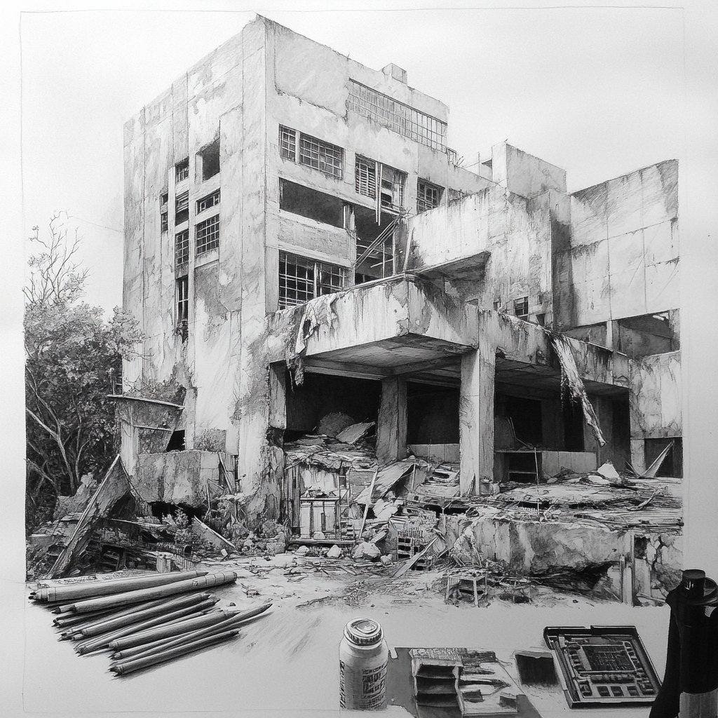 ‘There will be nothing left’: collapse of science in Argentina. Pencil drawing.
nature.com/articles/d4158…

AI: