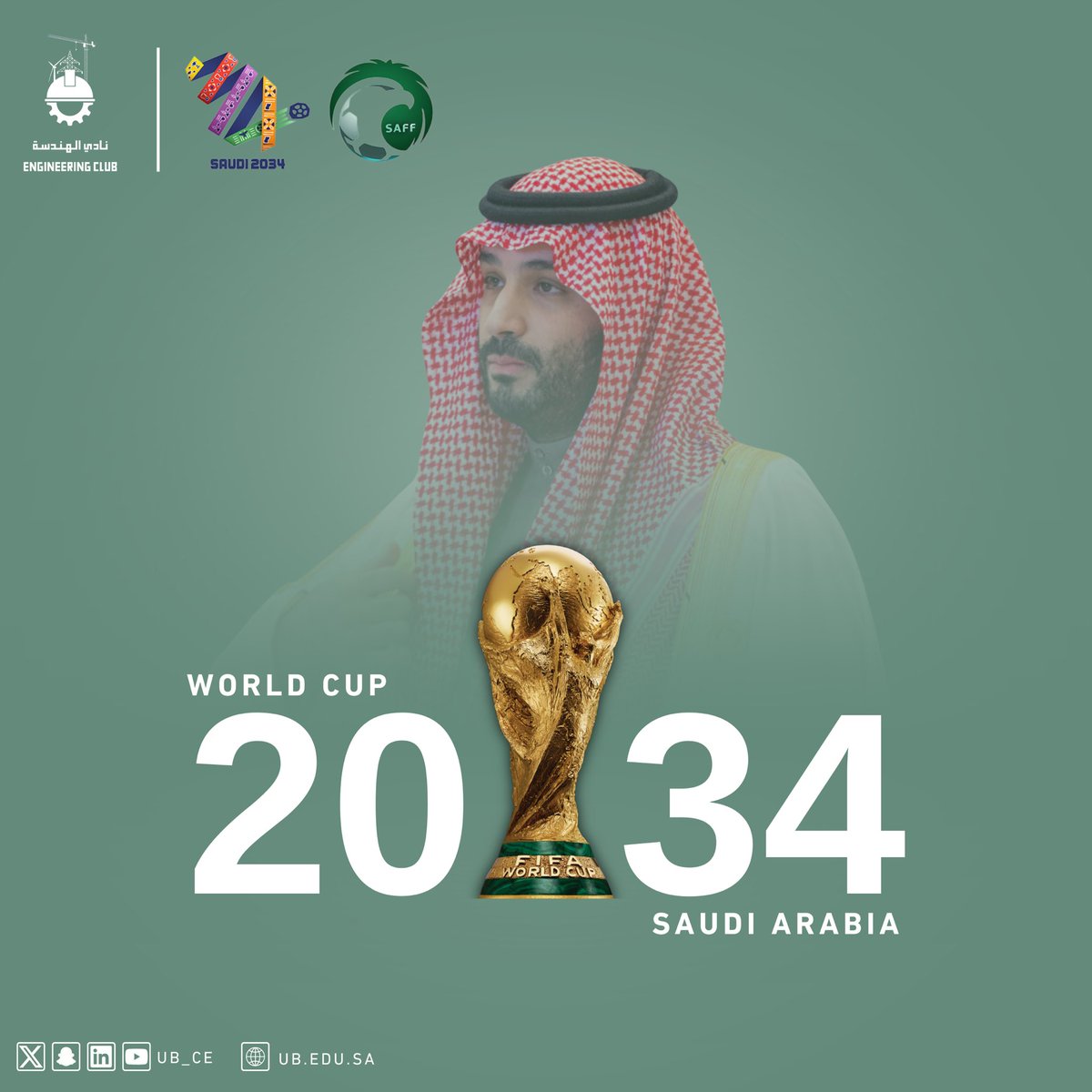 " نحن لا نحلم ،، بل نفكر في واقع يتحقق💚🇸🇦" 

#السعودية34 
#كاس_العالم_2034