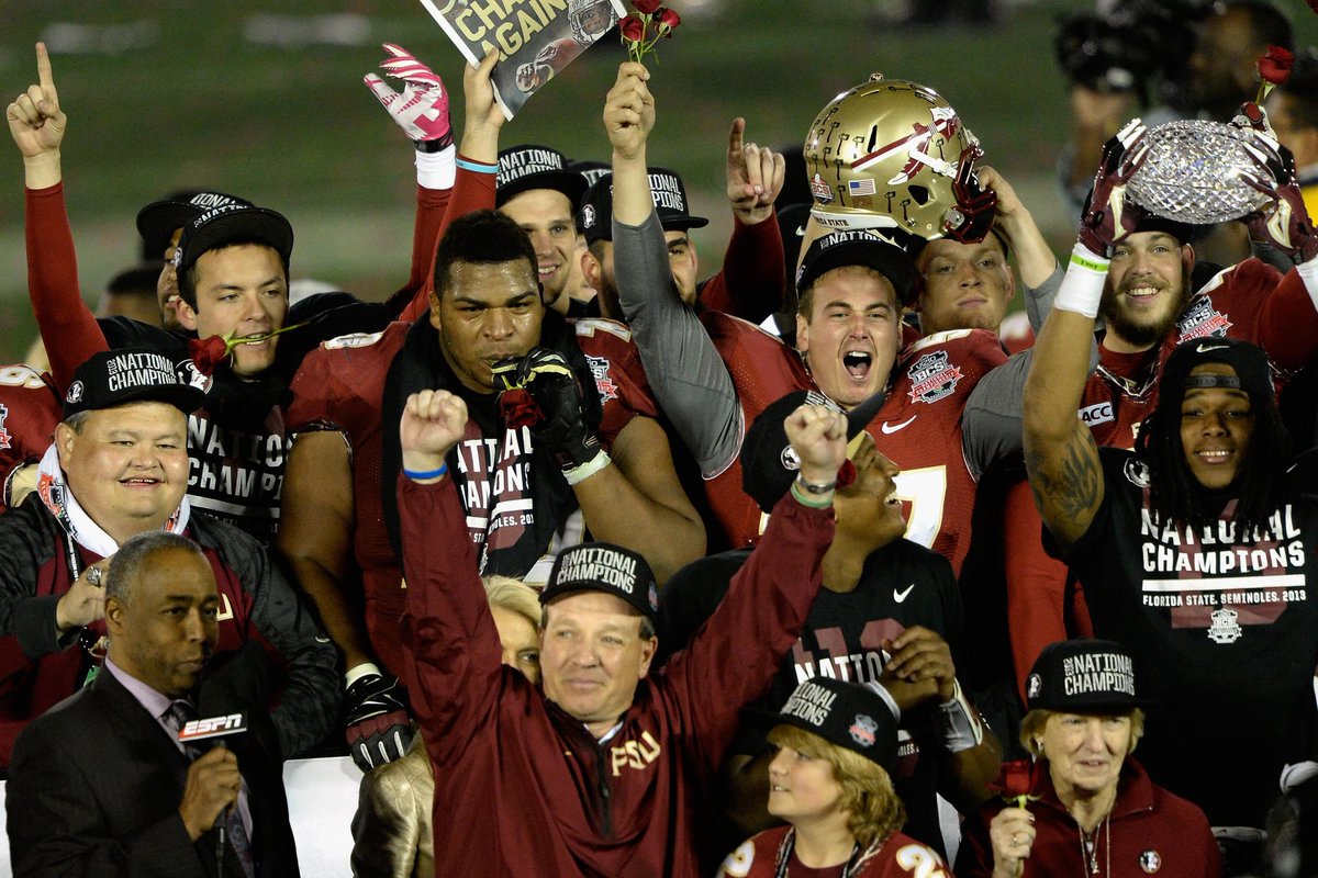 CFBHome's tweet photo. 2013 Florida State:
14-0
39.5 PPG win margin
1 shutout
8 wins against teams with .500 win%+
3 wins over final AP ranked teams
2 wins over top 10 teams
1 win over top 5 team https://t.co/ekHM3dPjeE