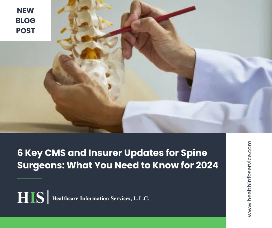 Stay ahead of the curve with the latest CMS and insurer updates tailored for spine surgeons. 🏥 We've broken down the key points so you can focus on delivering exceptional care.

👉 Read the full breakdown on our website: healthinfoservice.com/blog/key-cms-i…

#HealthcareUpdates