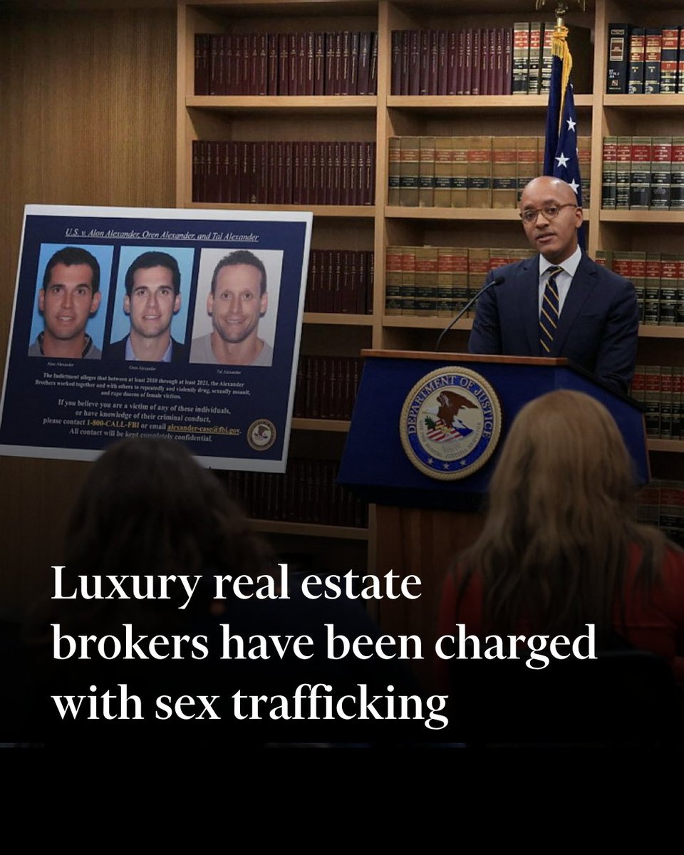 Two star real estate brokers were charged in New York with sex trafficking on Wednesday in what federal authorities alleged were assaults against dozens of women over more than a decade on.ft.com/3ZLTdzc
