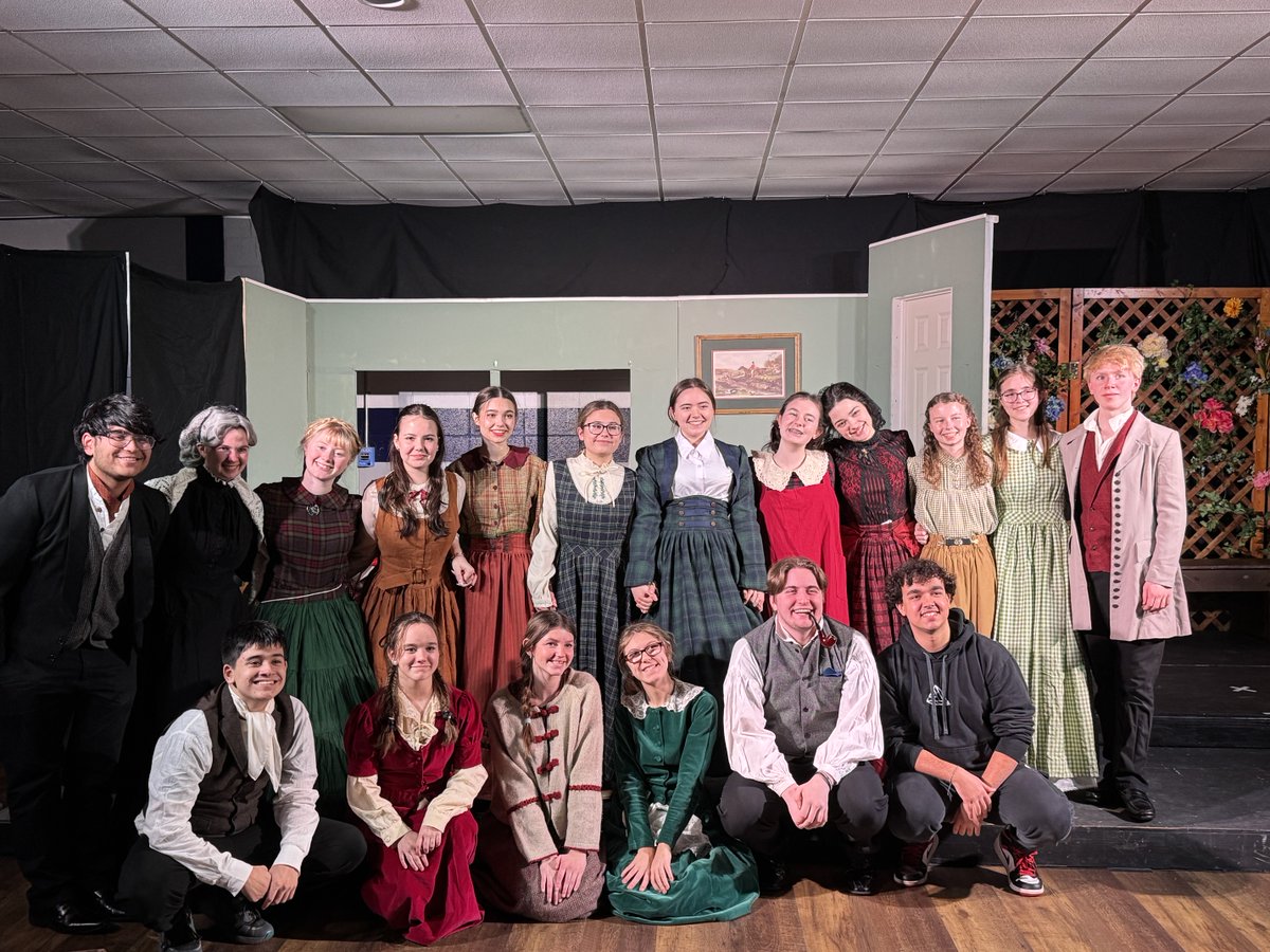 Ihsmustangs's tweet photo. Here is a glimpse into the rehearsal process-hard work and laughter, all in a day's work. Curtains go up tomorrow. Have you ordered your tickets yet? What are you waiting for? Tickets at https://t.co/Mi70DGuGsF #DramaClub #ImmaculateTheater #IHSStudentLife #LittleWomen https://t.co/1snFTC3QrL