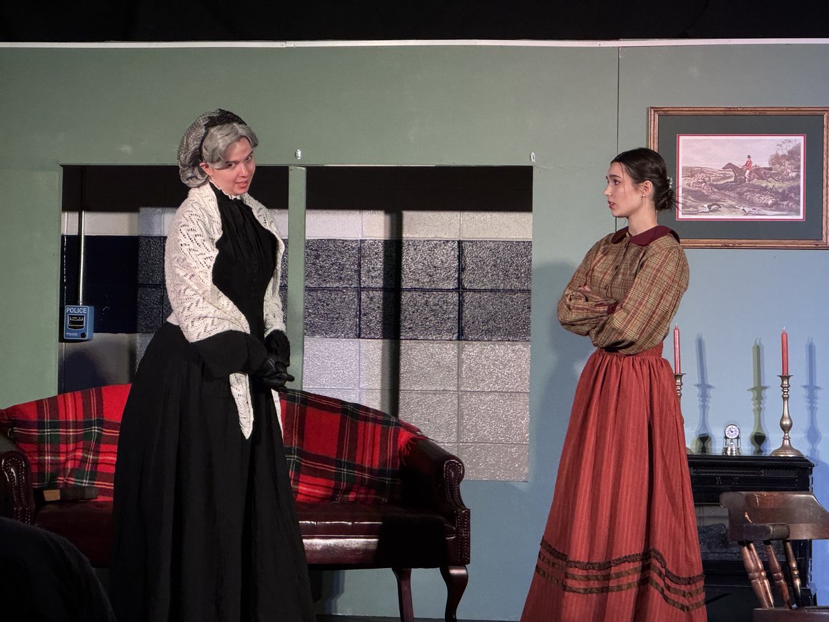 Ihsmustangs's tweet photo. Here is a glimpse into the rehearsal process-hard work and laughter, all in a day's work. Curtains go up tomorrow. Have you ordered your tickets yet? What are you waiting for? Tickets at https://t.co/Mi70DGuGsF #DramaClub #ImmaculateTheater #IHSStudentLife #LittleWomen https://t.co/1snFTC3QrL