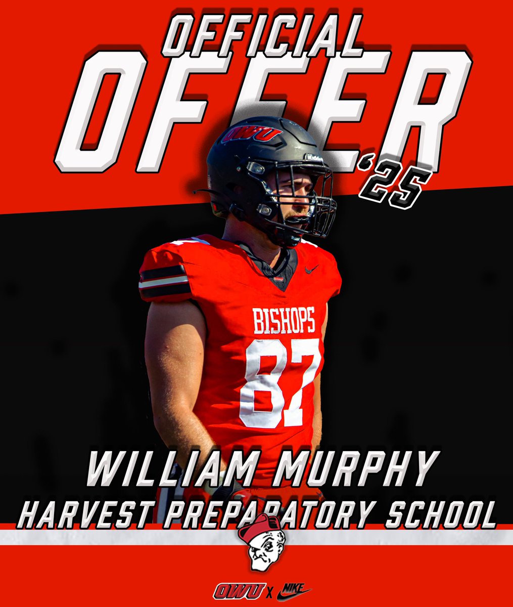 After a great conversation with <a href="/CoachTomWatts/">Tom Watts</a> I am proud to receive an offer form OWU 
#Bishops