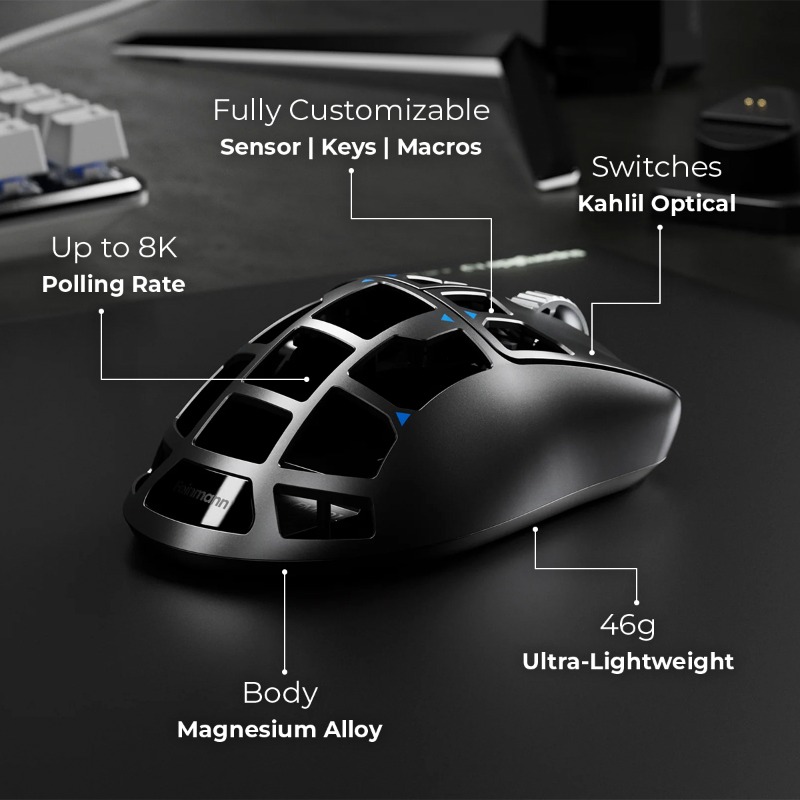 Computerlounge's tweet photo. Meet Pulsar’s flagship mouse the Feinmann F01.