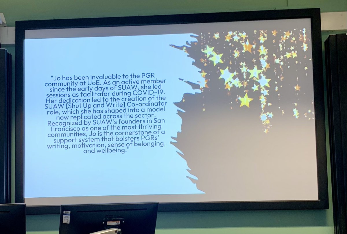 JoSutherst's tweet photo. Thrilled to have collected my Dean’s Commendation for PGR Academic Citizenship on Monday. This was presented by the Dean of @ExeterDoctoral , Professor Stacey Hind. I would like to thank those who nominated me.  I am so blessed and grateful to be recognised in this way. https://t.co/XjA9I2fgyY