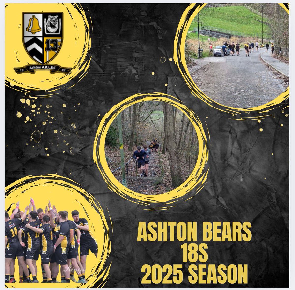 AshtonBears's tweet image. 🟡⚫️Ashton Bears 18s🟡⚫️

Our 18s started their pre season fitness sessions this weekend.
The future is looking bright - We have a strong squad of second year 18s who have experienced great success and the team is to be strengthen with new players joining as first year 18s.