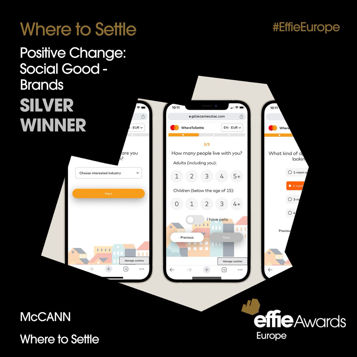 Effie Awards Europe (@effieeurope) on Twitter photo 🥈 Silver Award in Positive Change: Social Good - Brands goes to <a href="/McCANN_PL/">McCANN Poland</a> for "Where to Settle" (Client: <a href="/Mastercard/">Mastercard</a>). How do you find a new home in challenging times? Mastercard's efforts made displacement a little less daunting. Inspiring work! #EffieEurope 🥈 Silver Award in Positive Change: Social Good - Brands goes to <a href="/McCANN_PL/">McCANN Poland</a> for "Where to Settle" (Client: <a href="/Mastercard/">Mastercard</a>). How do you find a new home in challenging times? Mastercard's efforts made displacement a little less daunting. Inspiring work! #EffieEurope