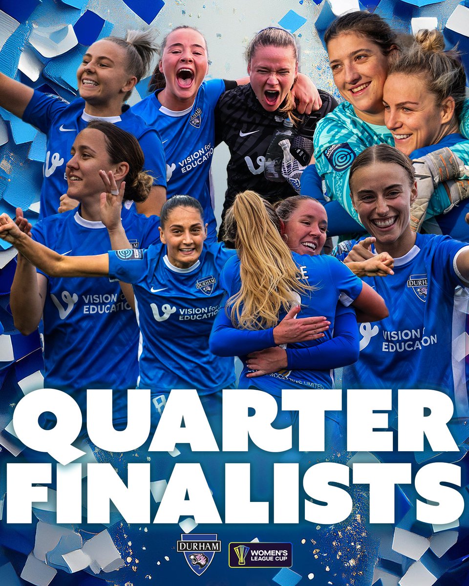 We are through to the quarter-finals of the Women's League Cup!🤩 Up the Duzza!💙  

#DurhamWFC