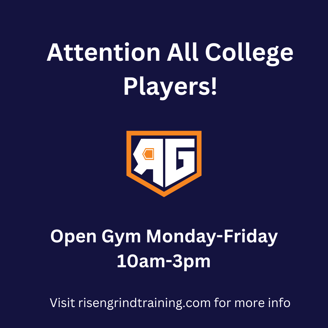 ⚾️ Attention College Baseball Players! ⚾️
 
Starting December 16, our Open Gym will be available Monday through Friday from 10 AM - 3 PM. Don’t miss out on the chance to get extra reps and stay ahead of the competition.  

💥 Mark your calendars and let’s grind! 💥
