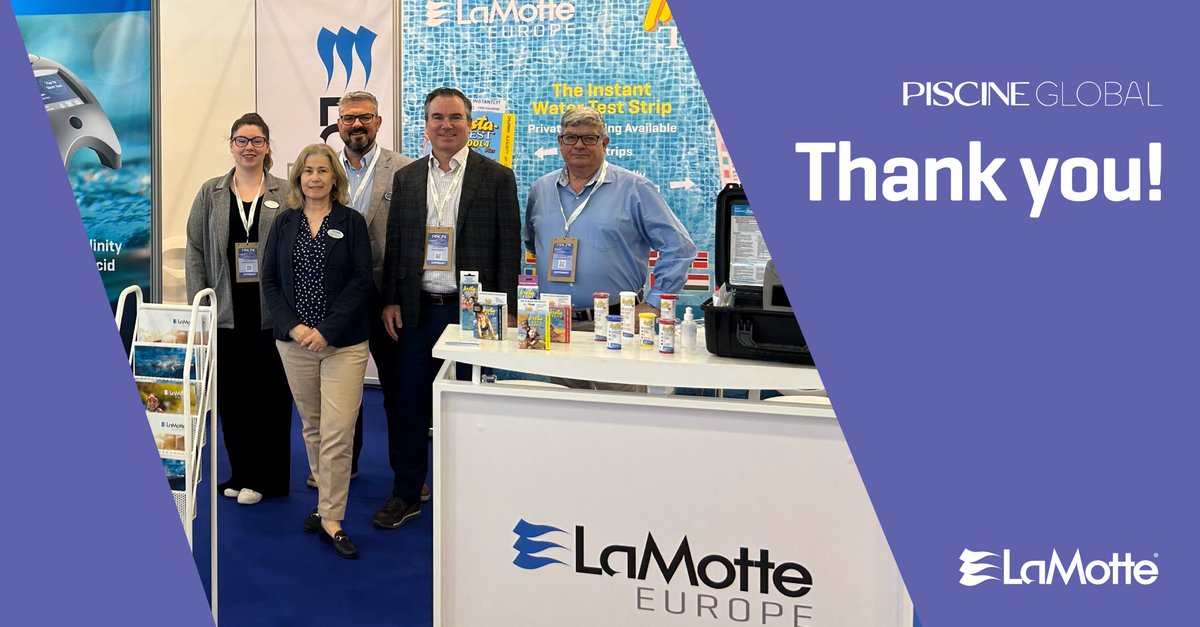 LaMotteCompany's tweet photo. Thanks to everyone that joined us at #PiscineGlobalEurope!

Learn more: https://t.co/fVbbKGRE4N

H/T - @PiscineGlobal 

#WaterQuality #poolwater #poolservicetech #poolservice #spawater https://t.co/RArDZ6ZY1p