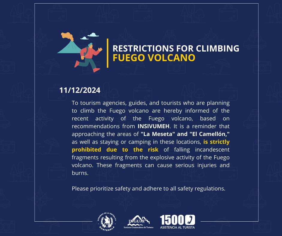 ⛰ 🚨🚫 ¡Restrictions for Climbing Fuego Volcano!