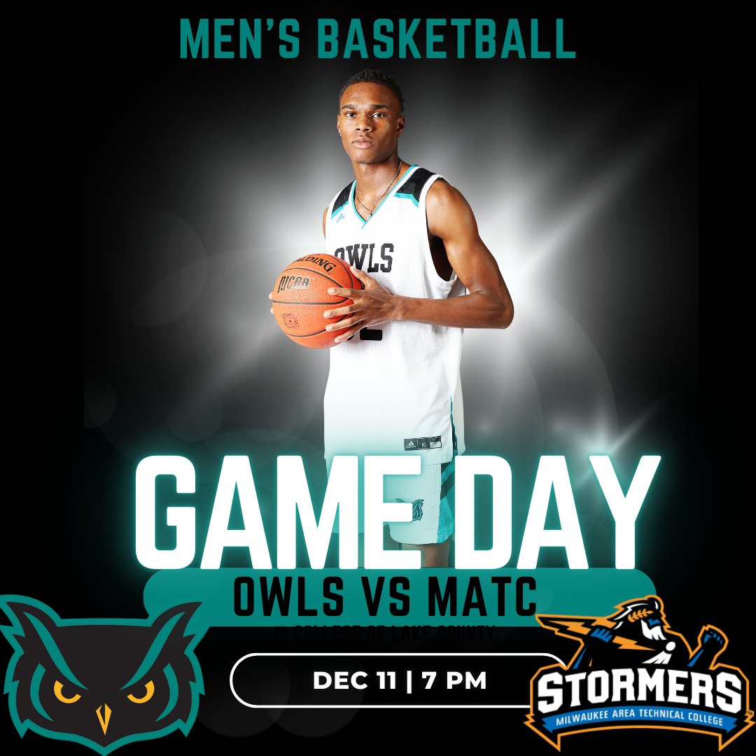 Double header today! Come cheer on the Owls as they compete against Milwaukee Area Technical College 🏀🔥🏀