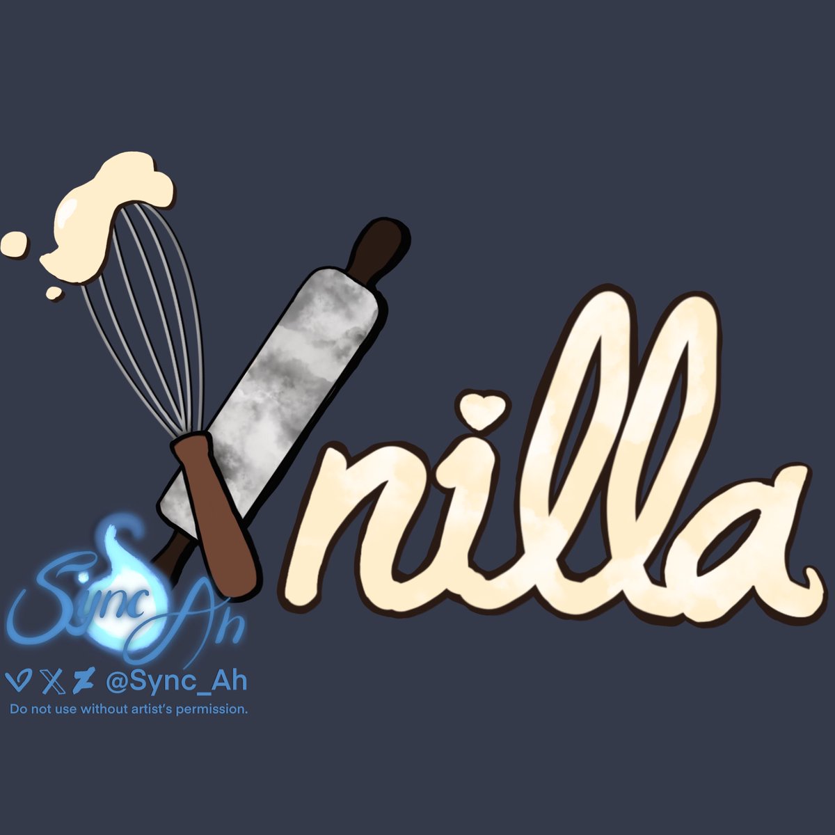 Sync_Ah's tweet photo. Second entry for #ProjectVnilla!
Used a whisk and rolling pin for the V shape!
Flour is on the rest of the letters. May change the color so the flour pops more. ^^
#SyncArticity #Ahrtist https://t.co/IKqQJqOZ2J