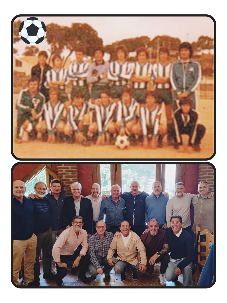 " Entre una foto y otra han pasado ni mas ni menos que 46 años y miles de historias para contarnos unos a otros, pero lo que no ha cambiado nada ha sido la ilusión por vernos reunidos de nuevo y mantener viva esta bonita familia. Este equipo que se proclamó Campeón de Andalucía.