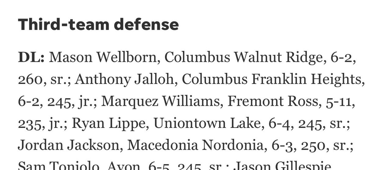 Anthony Jalloh (@anthonyjalloh52) on Twitter photo 1st team all districts
3rd team all state
<a href="/DJRSwework/">Darren Junior Recruiting Source LLC.</a>
<a href="/fhhs_football/">FHHS Football</a>
#AGTG 1st team all districts
3rd team all state
<a href="/DJRSwework/">Darren Junior Recruiting Source LLC.</a>
<a href="/fhhs_football/">FHHS Football</a>
#AGTG
